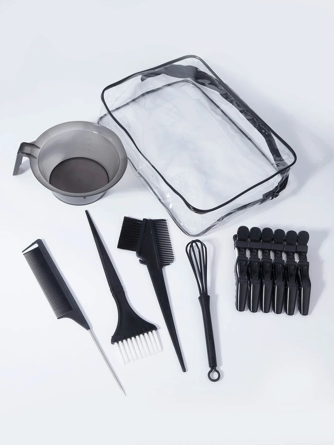 11 Piece Hair Dye Brush Comb Clip and Stirrer Set PC Material