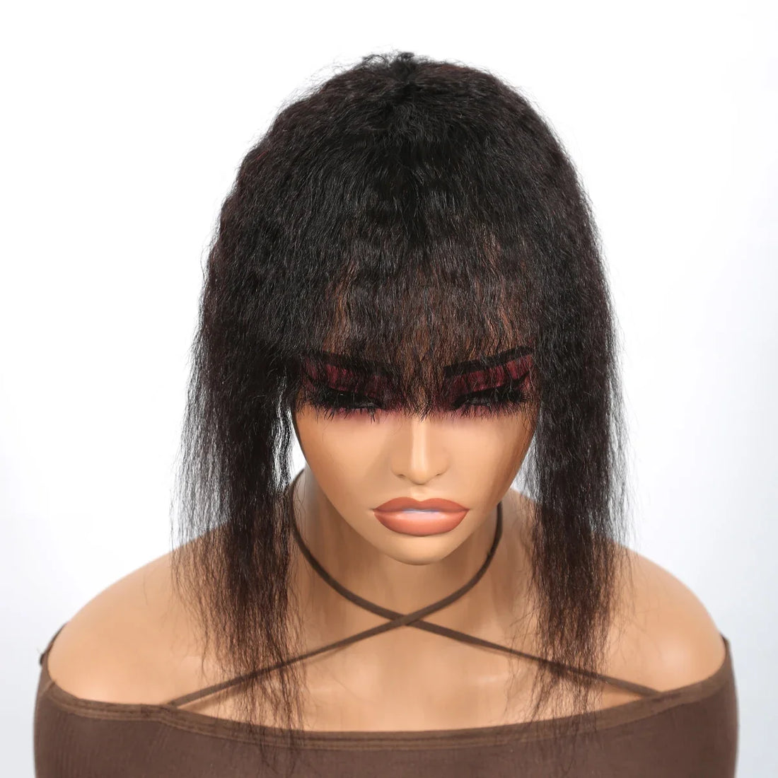 Yaki Straight Human Hair Topper Clip-In for Thinning or White Hair Volume