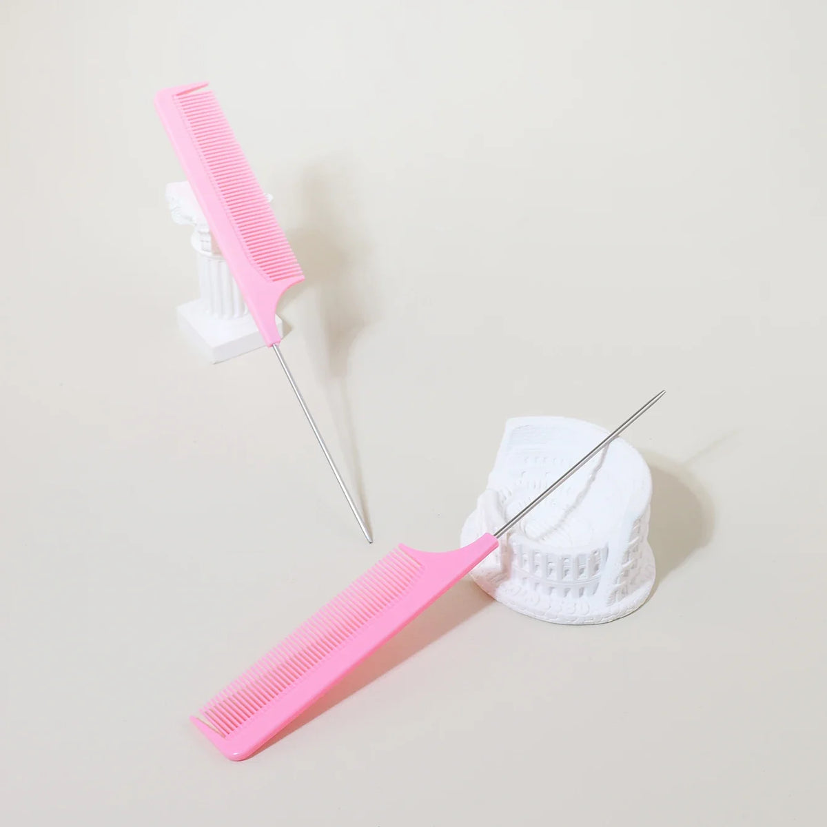 Hairdressing Rat Tail Comb Set 2 or 4 Pieces PP Plastic