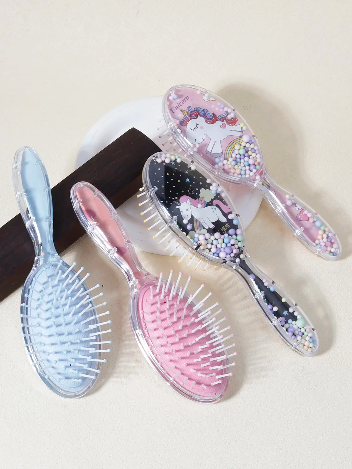 Air Cushion Comb Anti Static Anti Tangling Plastic Loop Brush 1 or 4 Pack