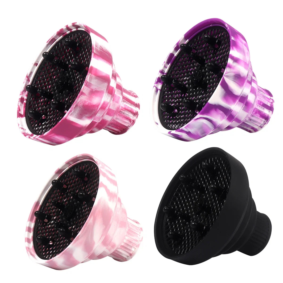 1 Piece Heat Resistant Silicone Hair Dryer Diffuser Cover Foldable