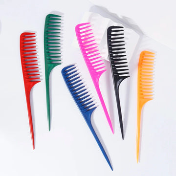 Wide Toothed Comb Anti-Static Hairdressing Tool Plastic 1 or 6 Pack