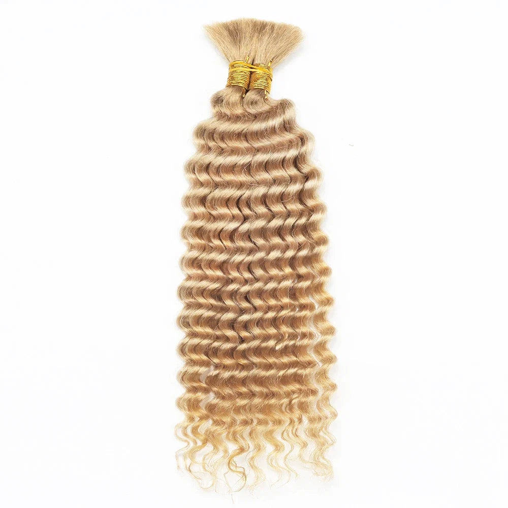 100g Boho Braids Deep Wave Brazilian Human Hair Bulk Bundles No Weft