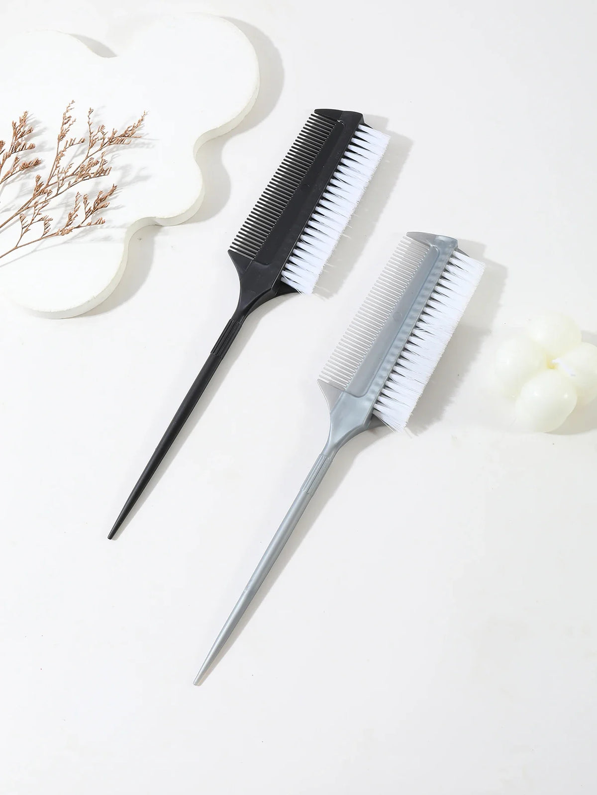 Hair Dye and Styling Brush Soft Bristles 1 or 2 Piece PC Loop Brush