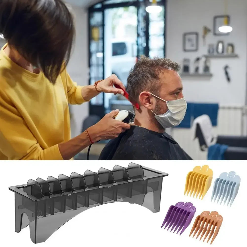 10 Grid Transparent Plastic Hair Clipper Comb Storage Box