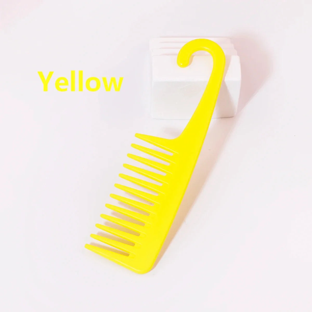Wet Hair Curling Comb Heat Resistant Wide Tooth Hair Combing Tool with Hook