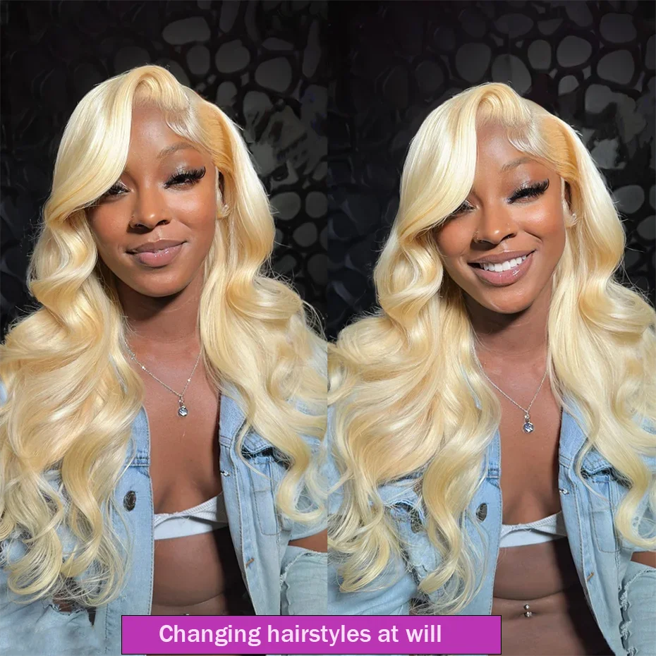 613 Blonde Body Wave Human Hair Wig 13x6 HD Lace Frontal 30 36 40 Inch 230 Density