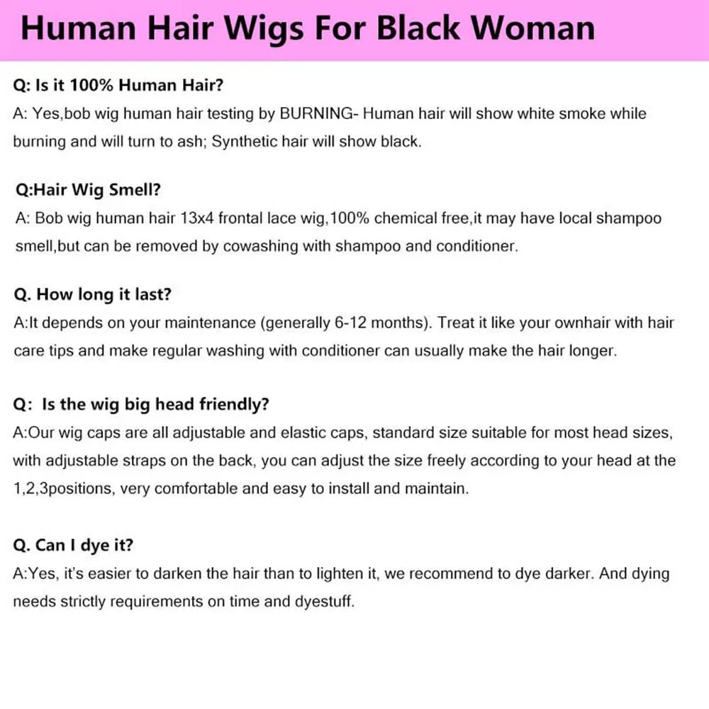 Transparent Kinky Straight 13x4 Lace Front Short Bob Human Hair Wig Pre Plucked Yaki