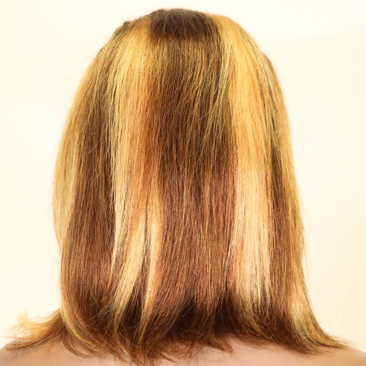 Straight Ombre Bob Wig 13x4 Transparent Lace 200% Density Brazilian Human Hair 4/27 Honey Brown