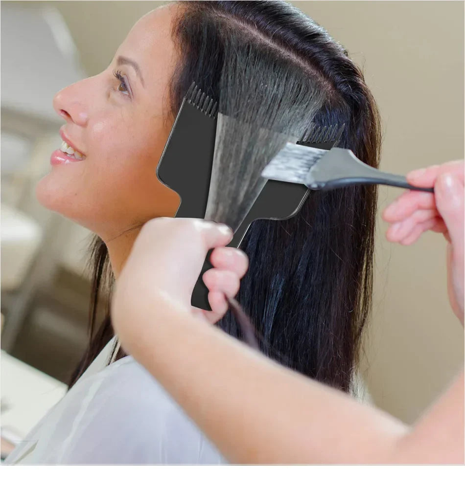 Toothed Hair Dye Plate and Brush 1 Piece PVC Hair Dye Tool