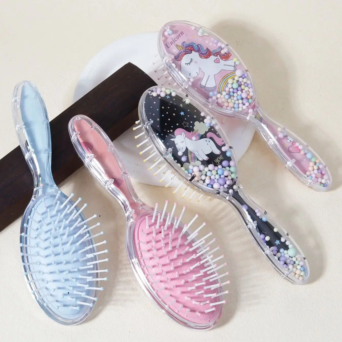 Air Cushion Comb Anti Static Anti Tangling Plastic Loop Brush 1 or 4 Pack
