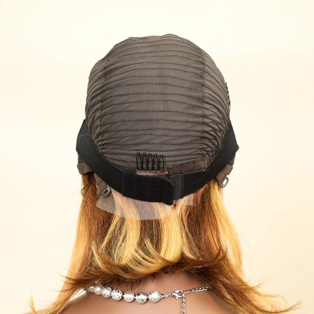 13x4 Lace Front Bob Wig 100% Remy Human Hair Brown Blonde 200% Density