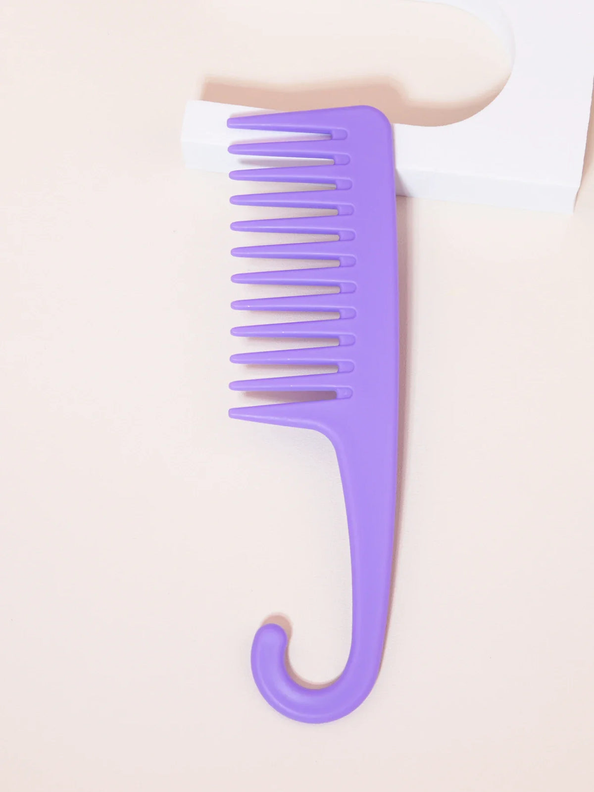 Wet Hair Curling Comb Heat Resistant Wide Tooth Hair Combing Tool with Hook