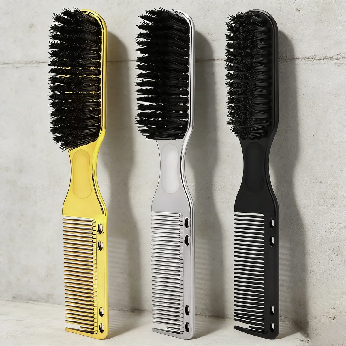 3 Piece Nylon Hairbrush and Double Sided Comb Set for Wigs