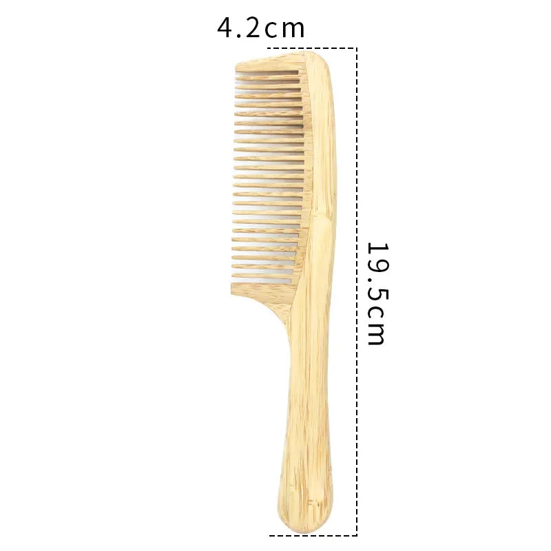 Bamboo Wide Tooth Comb Anti-Static Hair Removal Comb 1 Piece