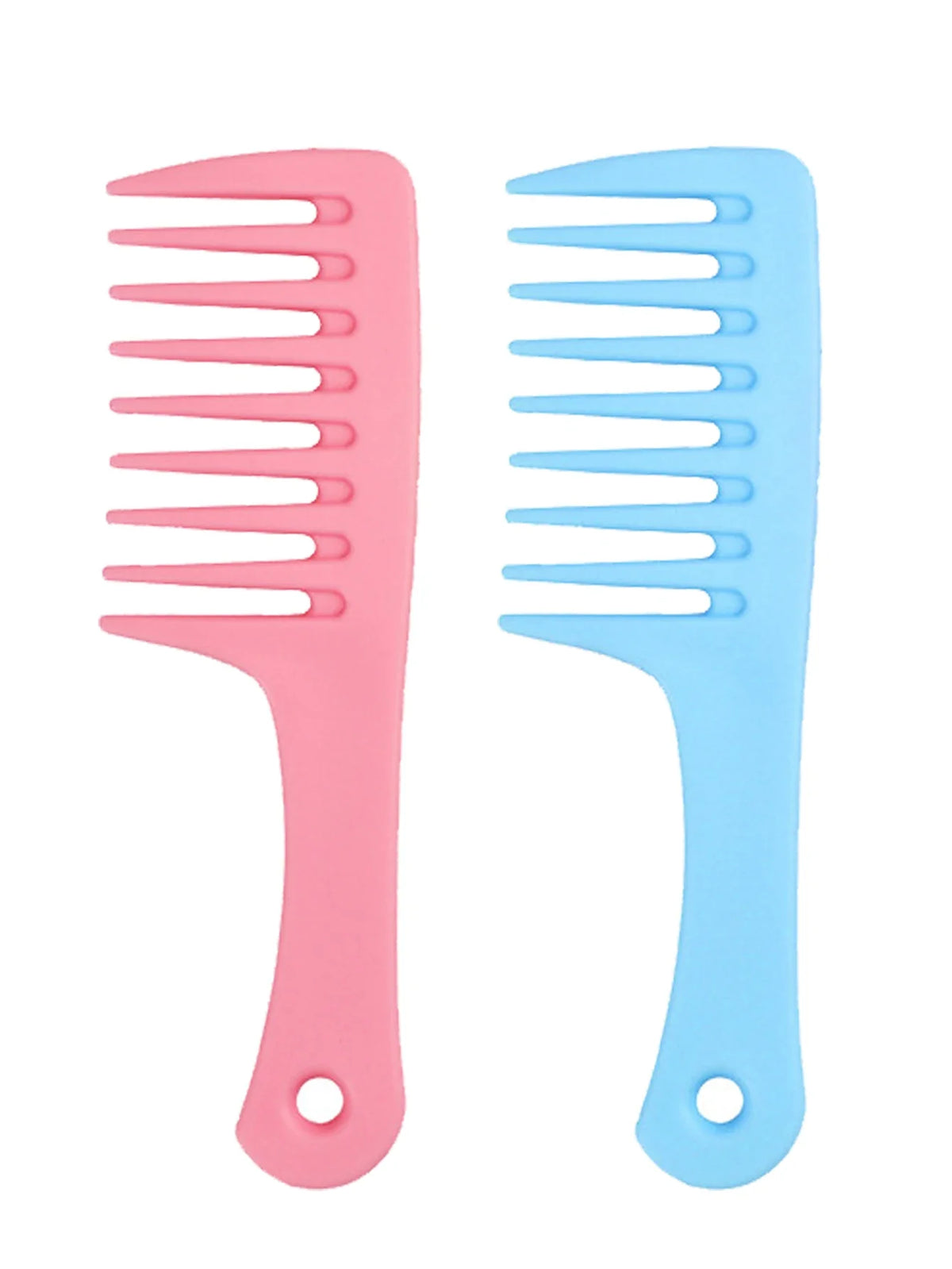 Wide Tooth Handle Comb Set 1 to 4 Pieces ABS Plastic
