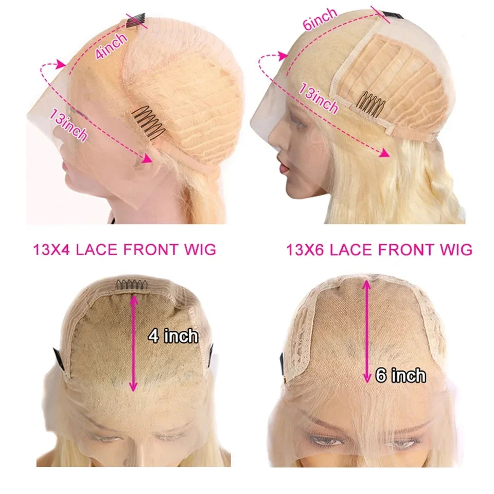 #60 White Platinum Ash Blonde Bob 13x4 13x6 Lace Frontal Remy Human Hair Wig Straight