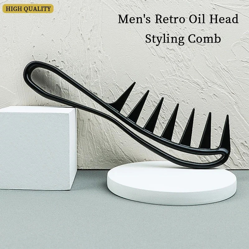 1/2pcs Portable Thickened Plastic Oil Comb Set Wide Toothed Hair Comb