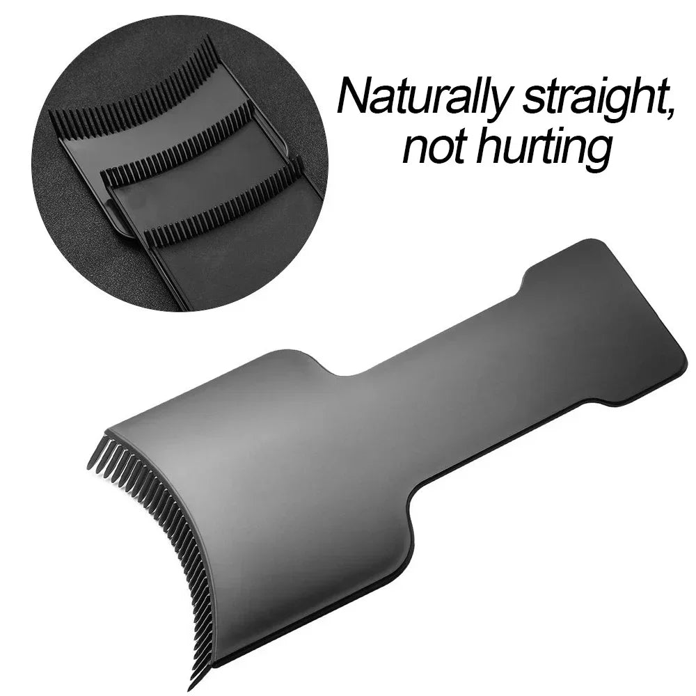 Toothed Hair Dye Plate and Brush 1 Piece PVC Hair Dye Tool