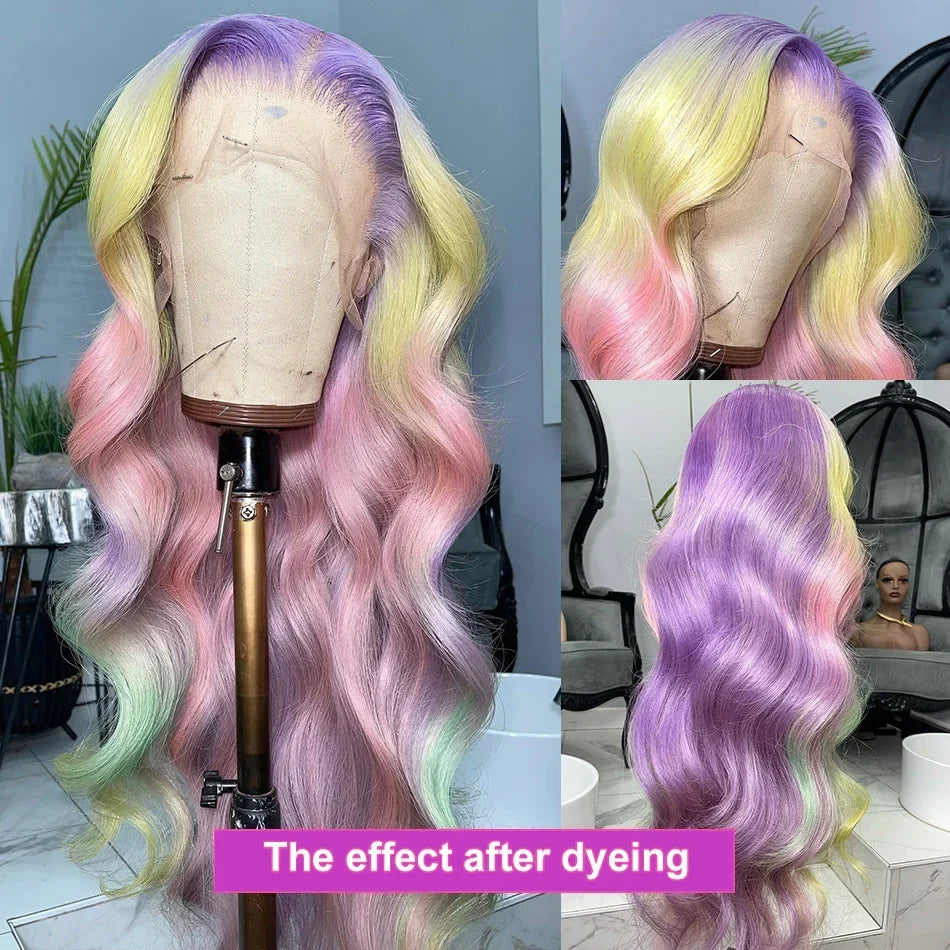 230 Density 13x6 Transparent Lace Frontal Blonde Body Wave Human Hair Wig