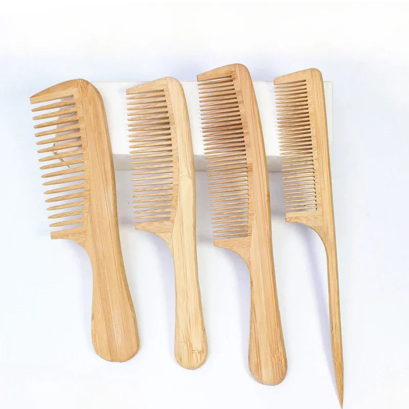 Bamboo Wide Tooth Comb Anti-Static Hair Removal Comb 1 Piece