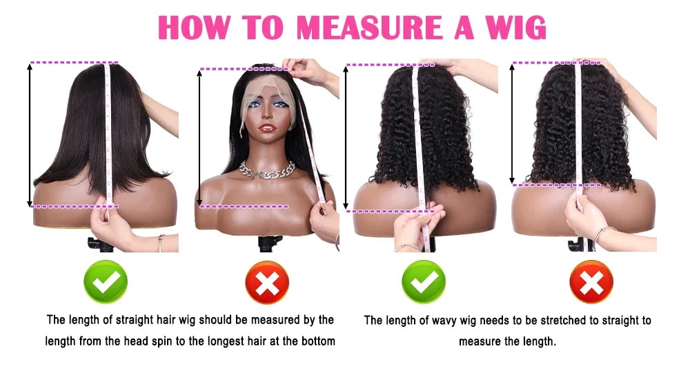 200% Density 13x4 Lace Front Bob Wig 16 Inch Straight 100% Human Hair with 2x6 4x4 5x5 HD Lace Closure