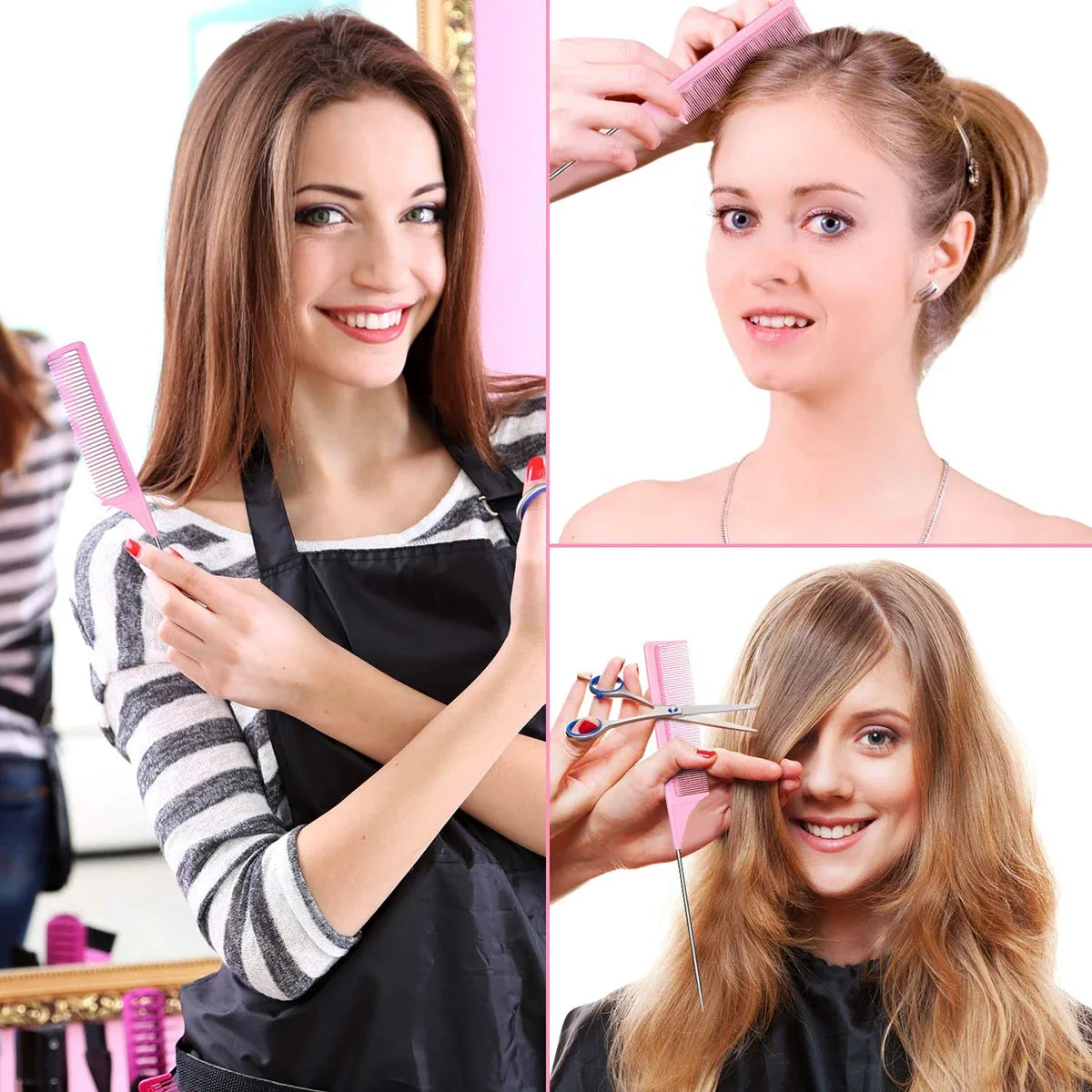 6 Piece Hair Styling Set Spray Bottle Comb Brush Caps for Wigs