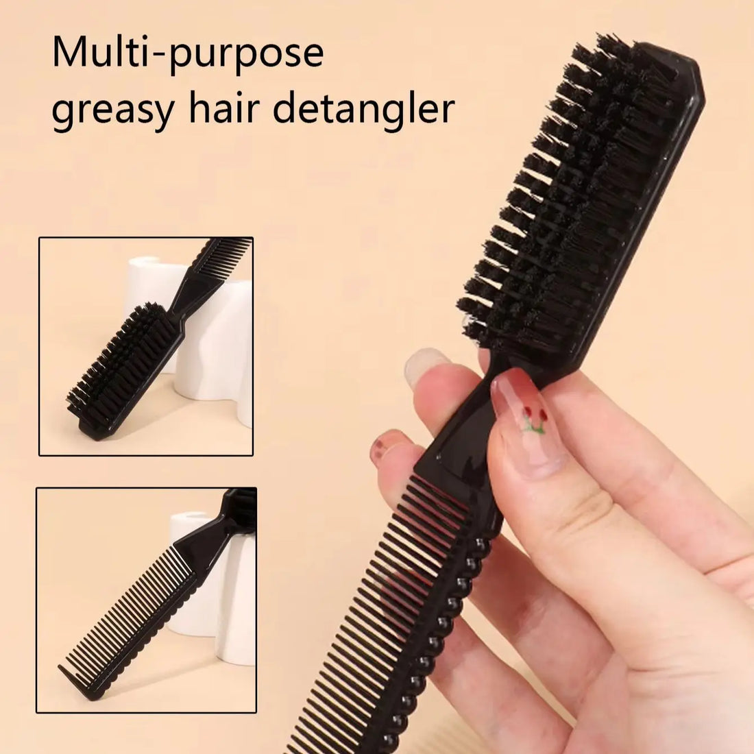 Wave Shaped Hairdressing Styling Brush With Anti Slip Handle 1 Pc Plastic