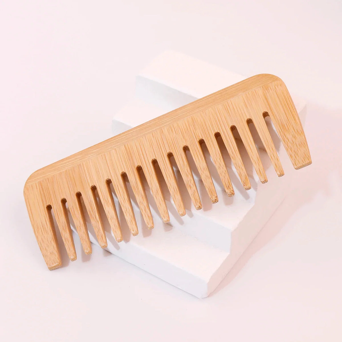 1pc Bamboo Wide Tooth Comb Anti-Static Massage Tool for Hair Wigs