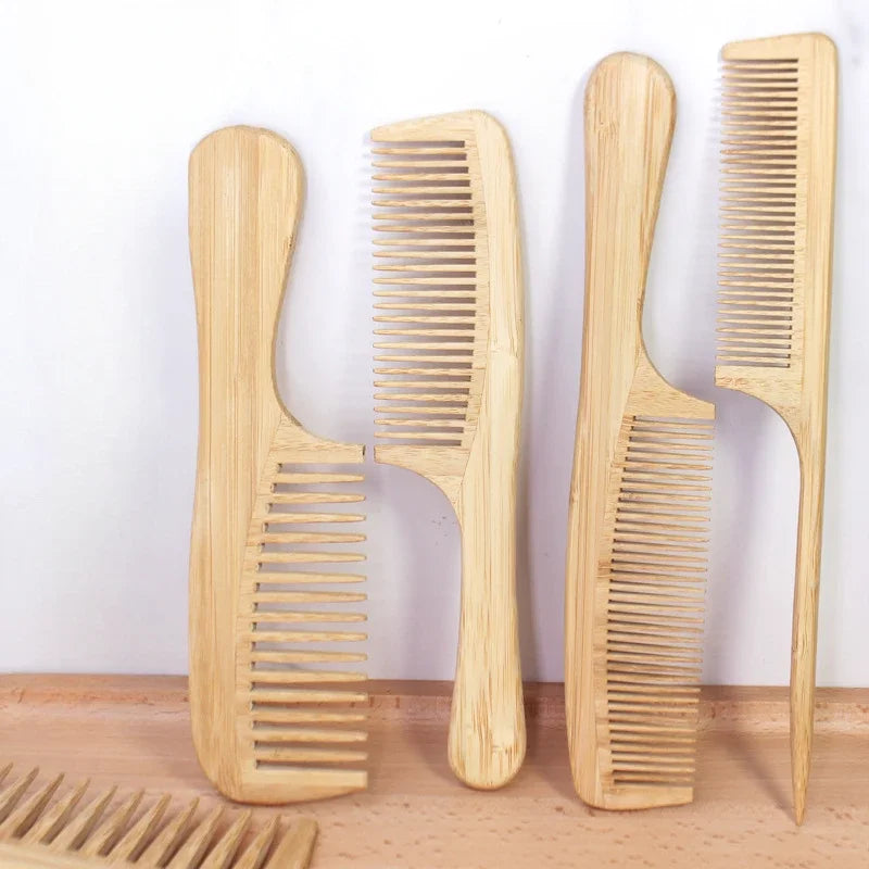 Bamboo Wide Tooth Comb Anti-Static Hair Removal Comb 1 Piece