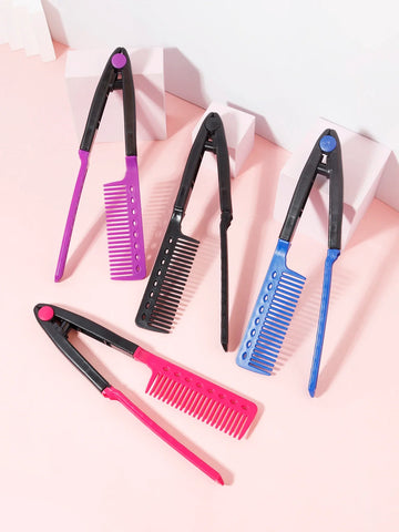 V Shaped Straight Hair Brush 1 Piece PC Loop Brush