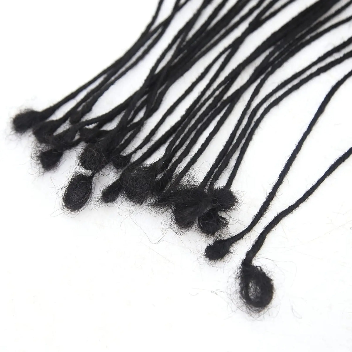 0.2cm Wide 8-12 Inch 10-Strand 100% Handmade Real Human Hair Dreadlock Extensions