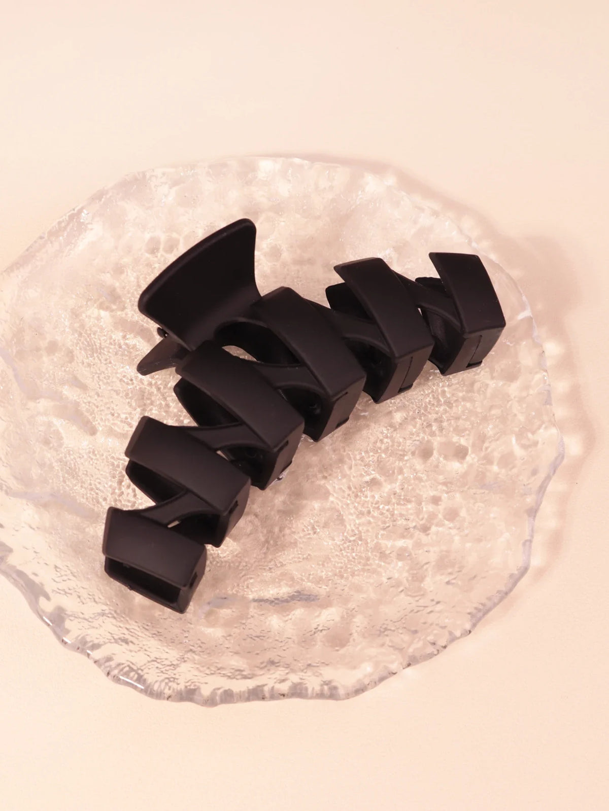 1 or 2 Piece Transparent Frosted Hair Clip for Long Thick Hair