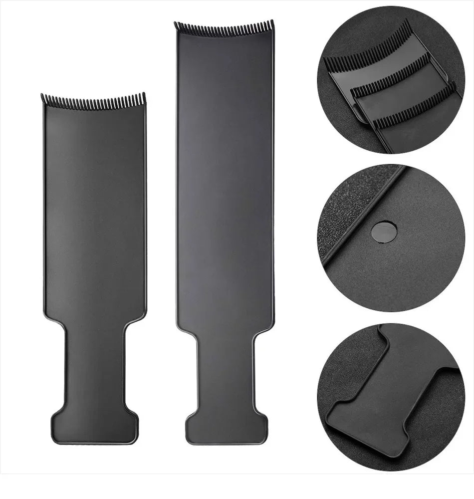 Toothed Hair Dye Plate and Brush 1 Piece PVC Hair Dye Tool