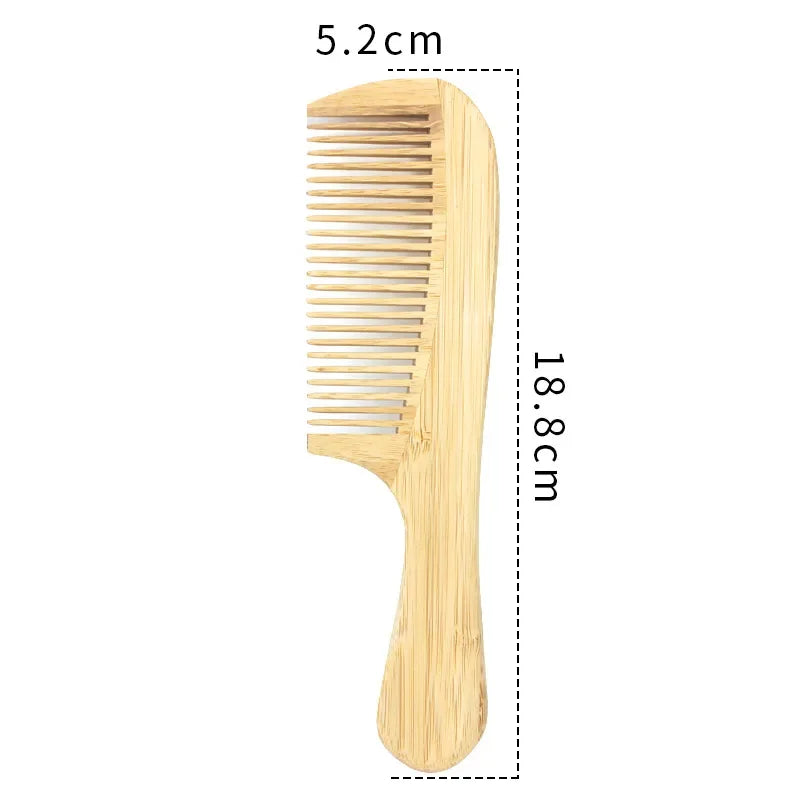 Bamboo Wide Tooth Comb Anti-Static Hair Removal Comb 1 Piece