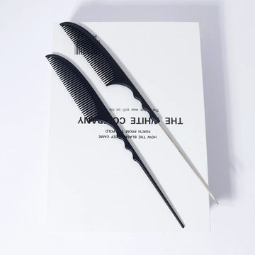 Anti-Static Heat Resistant Mouse Tail Comb Plastic Handle Stainless Steel Handle