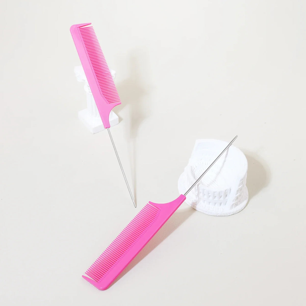 Hairdressing Rat Tail Comb Set 2 or 4 Pieces PP Plastic