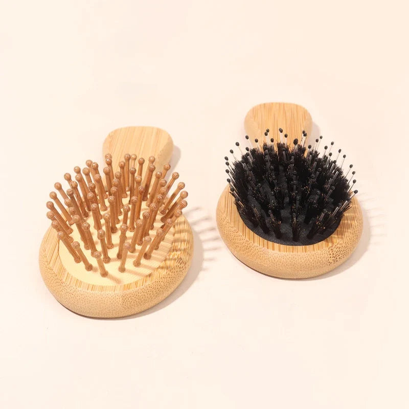 Wooden Circular Massage Comb 1 Piece Hair Styling Tool