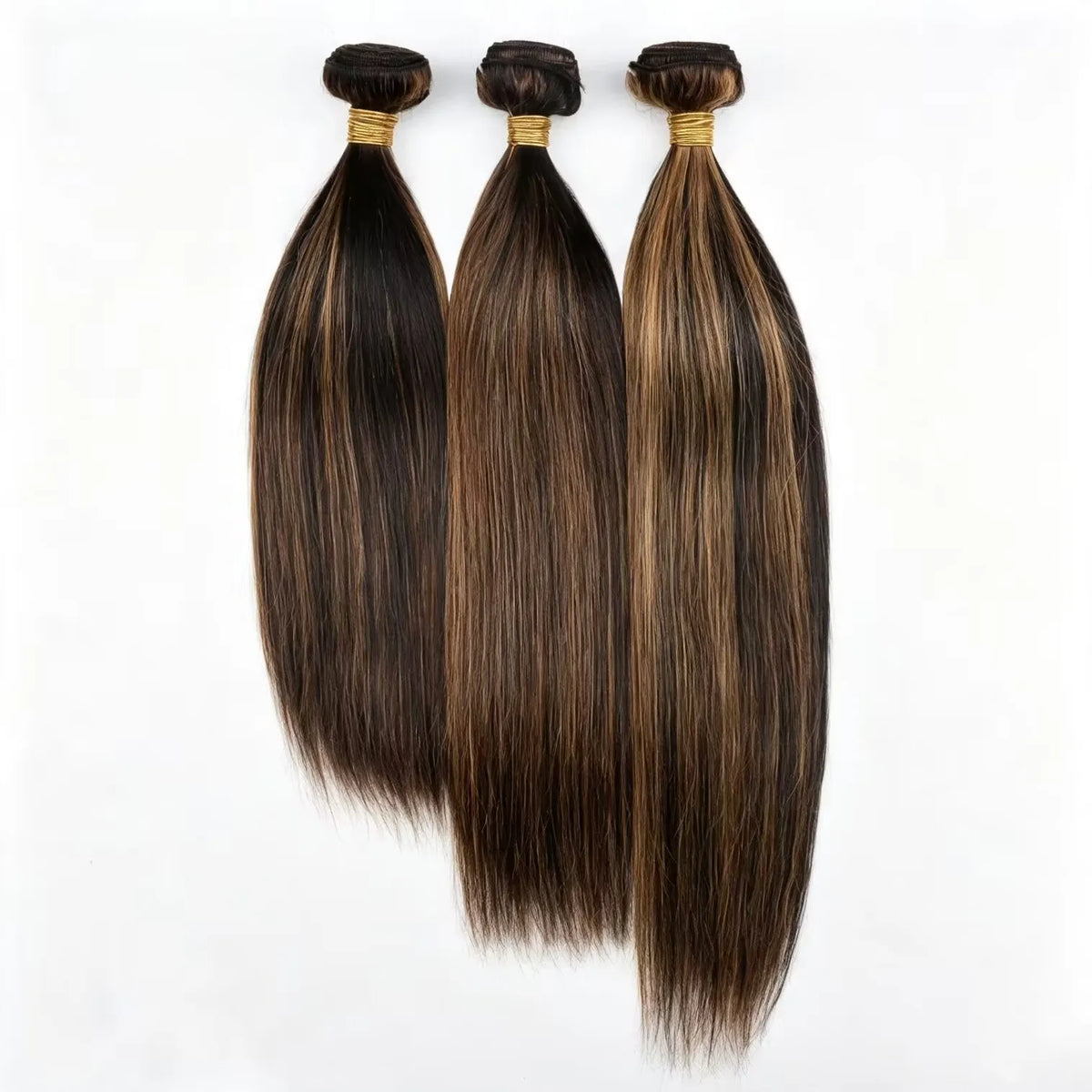 12A Highlight P4/27 Straight Brazilian Remy Human Hair Bundles Honey Blonde P1B/30 P1B/99J Colored Extensions