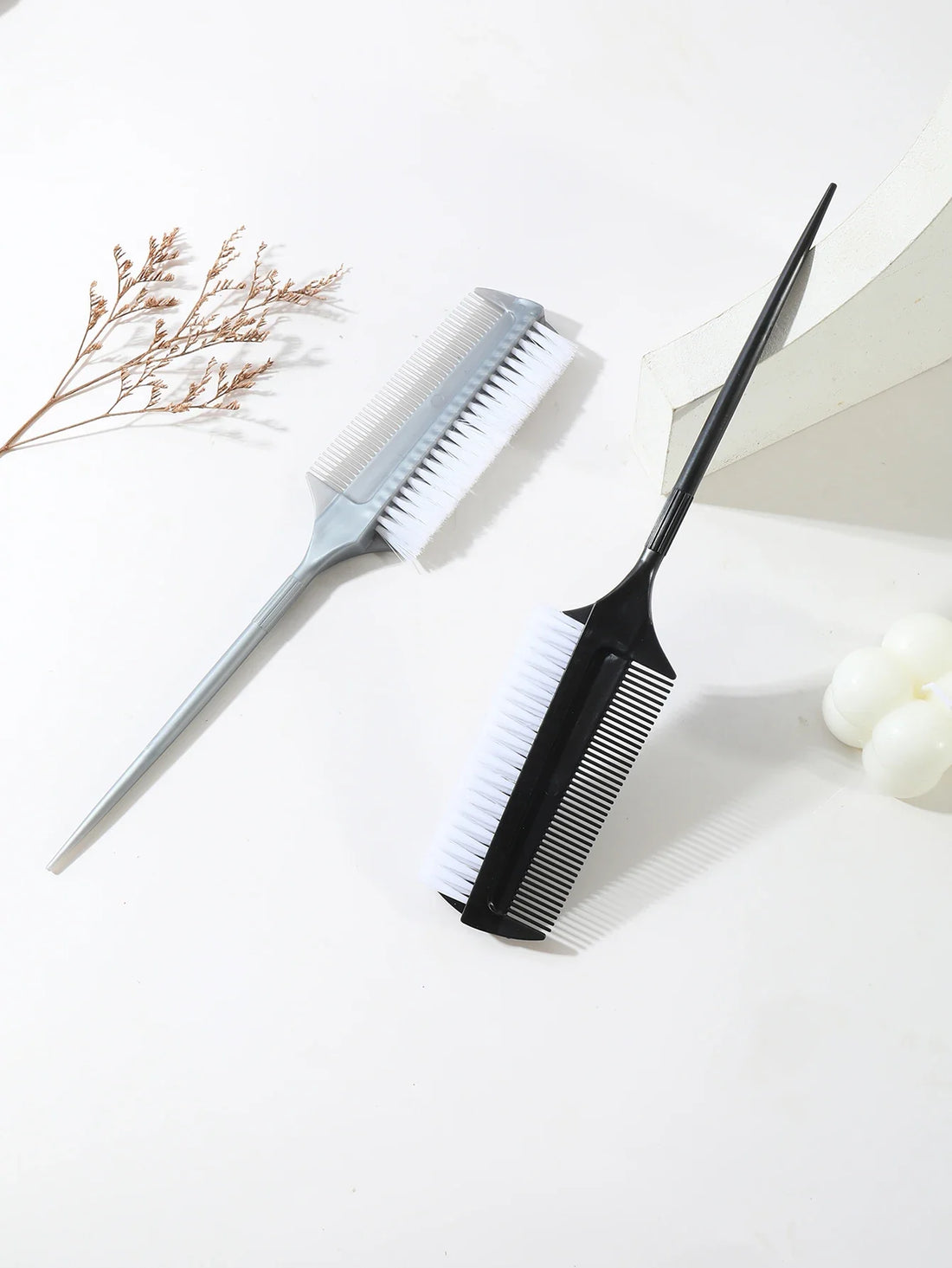 Hair Dye and Styling Brush Soft Bristles 1 or 2 Piece PC Loop Brush