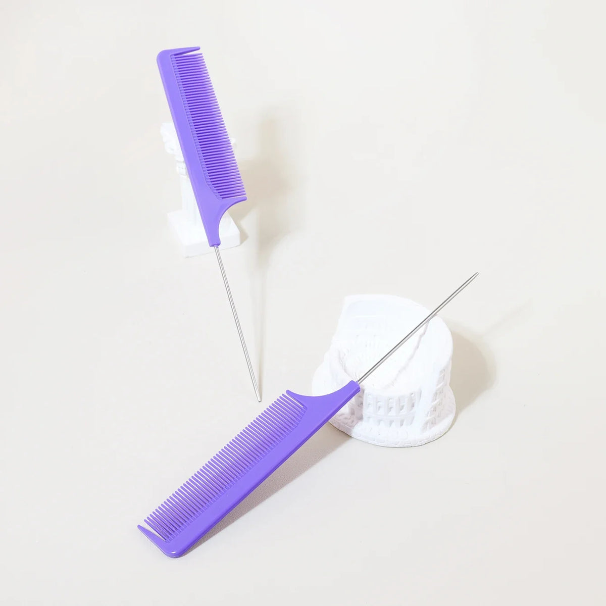 Hairdressing Rat Tail Comb Set 2 or 4 Pieces PP Plastic