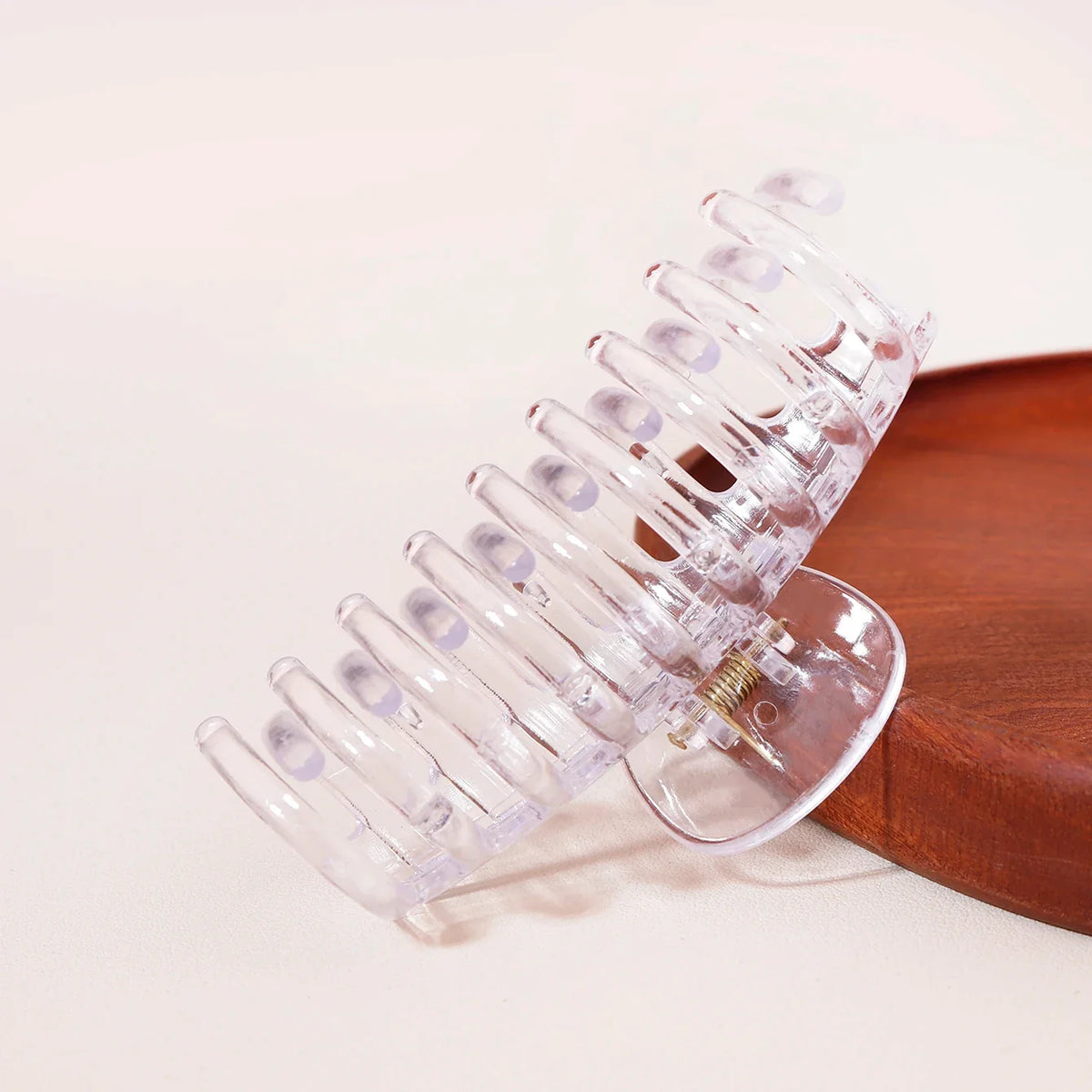 1 or 2 Piece Transparent Frosted Hair Clip for Long Thick Hair