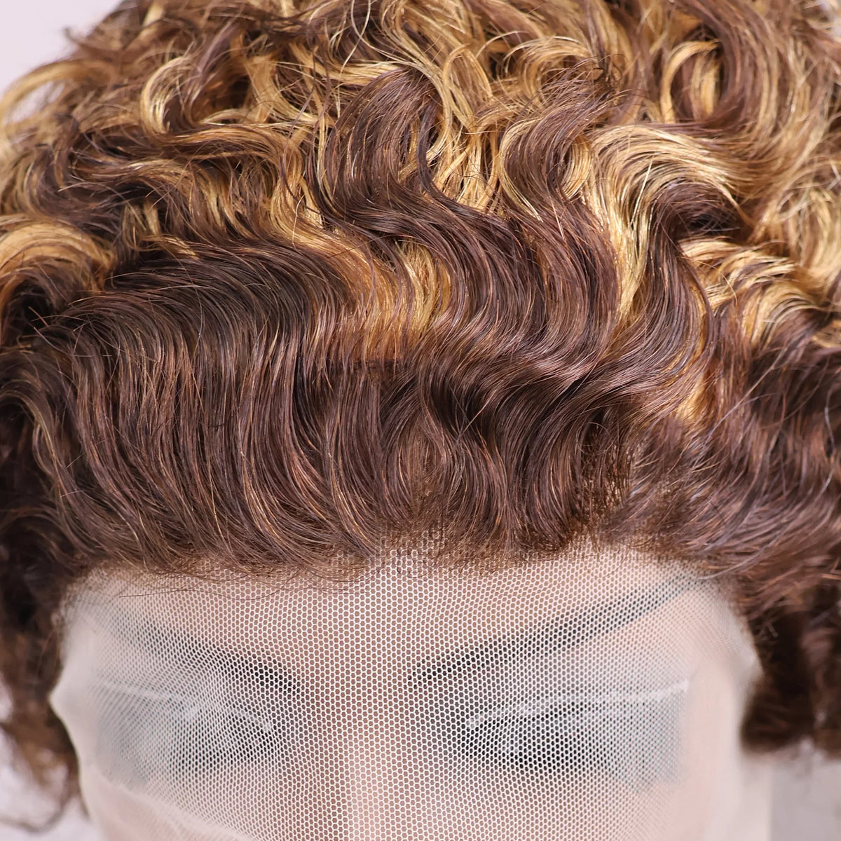 4/27 Transparent Lace Front Short Kinky Curly Brazilian Human Hair Wig