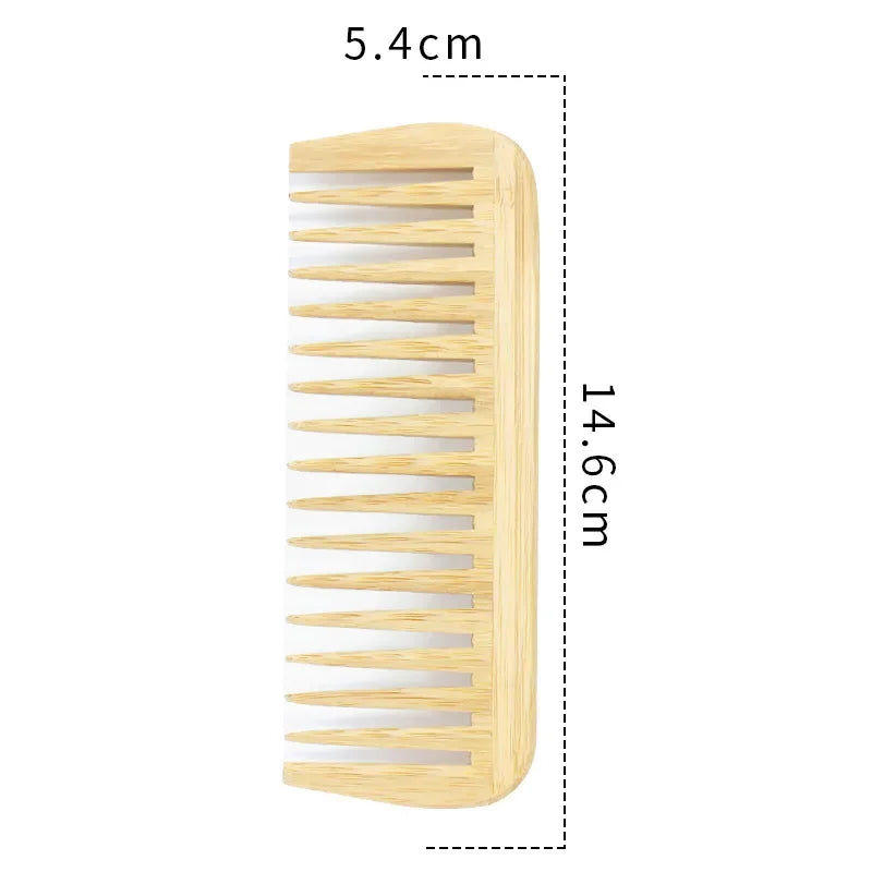 Bamboo Wide Tooth Comb Anti-Static Hair Removal Comb 1 Piece