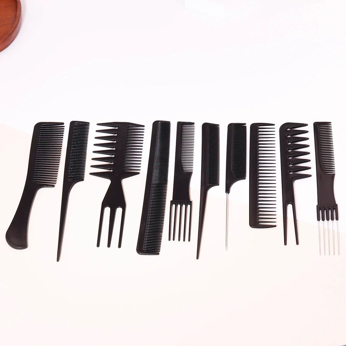 10 Piece Anti-Static Plastic Hair Styling Comb Set