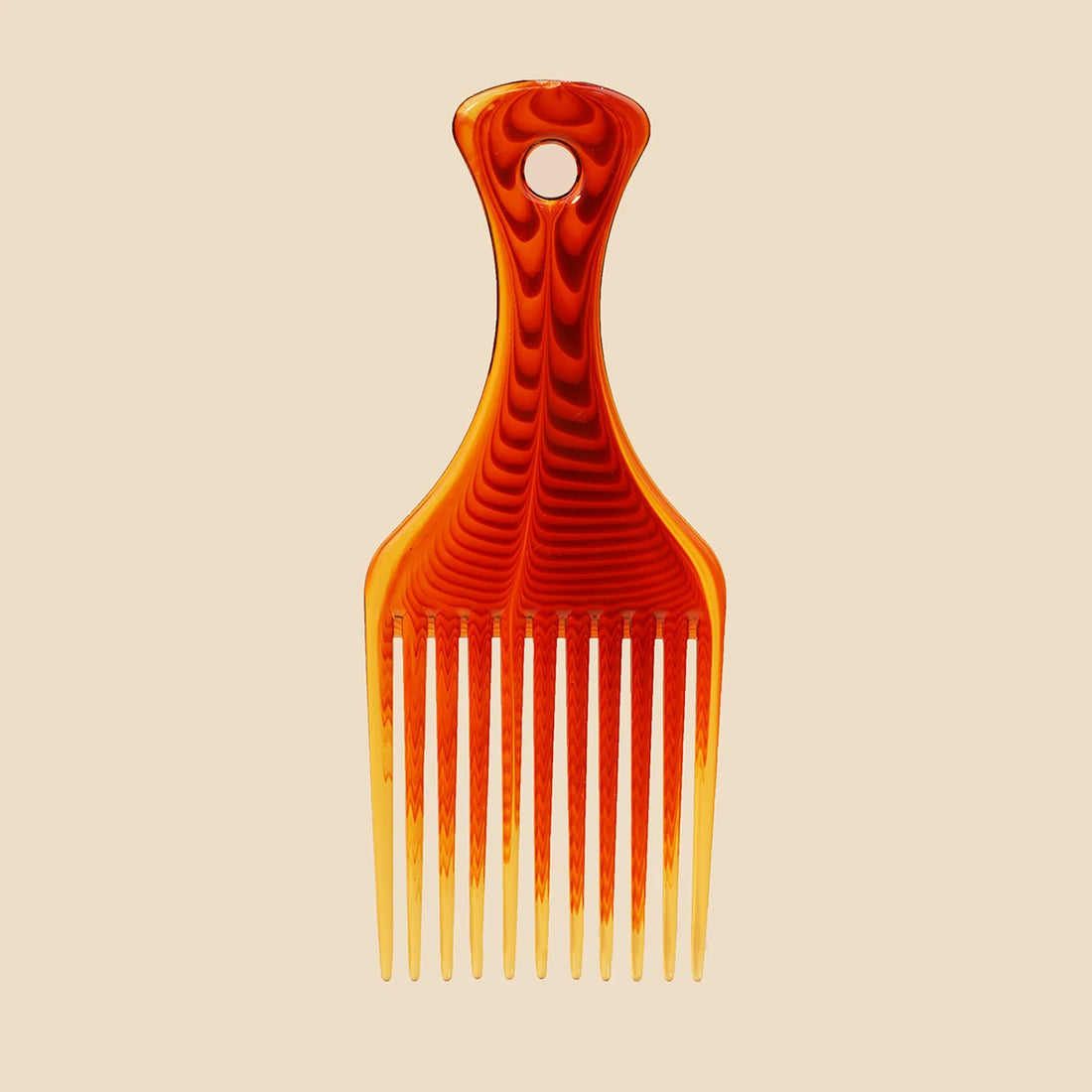 1/2 Pc Hair Pick Comb Amber Smooth Afro Detangle Styling Tool