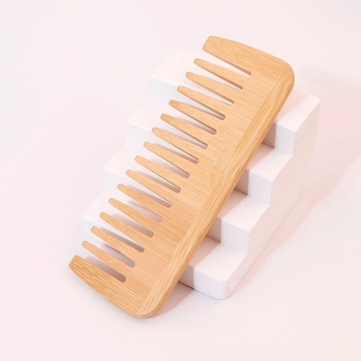 1pc Bamboo Wide Tooth Comb Anti-Static Massage Tool for Hair Wigs