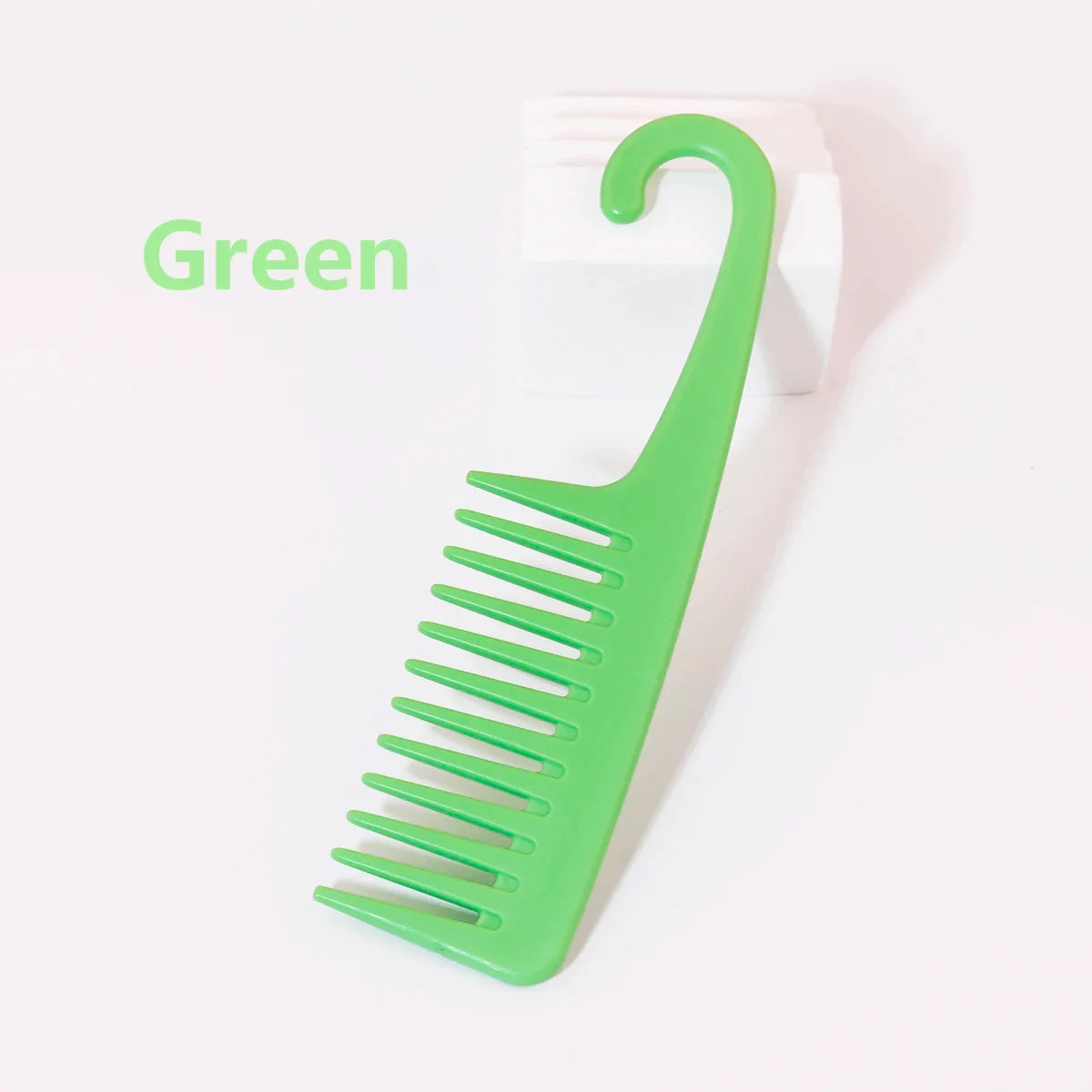 Wet Hair Curling Comb Heat Resistant Wide Tooth Hair Combing Tool with Hook