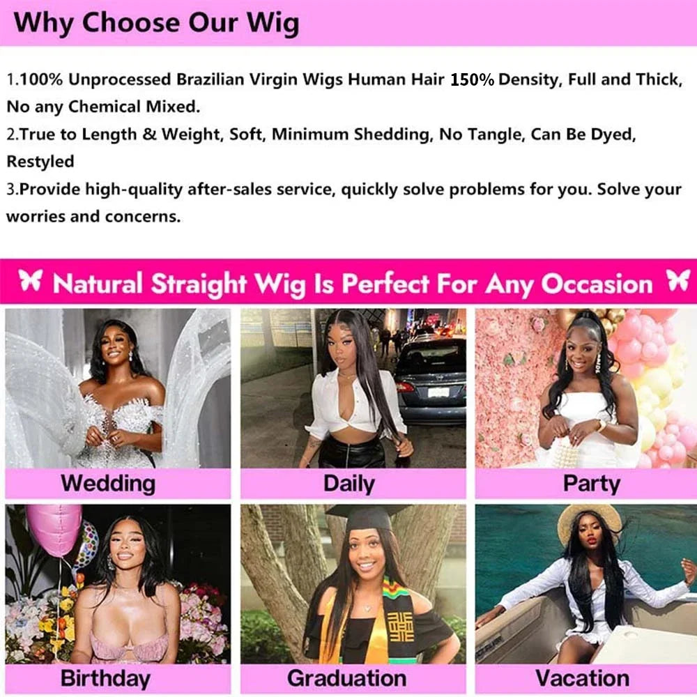 Chocolate Brown 13x4 and 4x4 Lace Frontal Straight Bob Human Hair Wig 16 Inch Pre-Plucked Remy