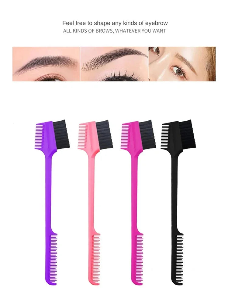 Three in One Edge Control Brush Comb ABS Material 1 Piece